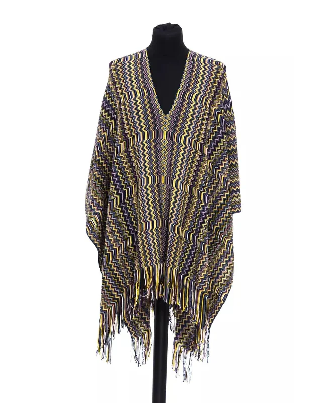 casual trench coatMissoni  Women's Multicolor Chevron Poncho