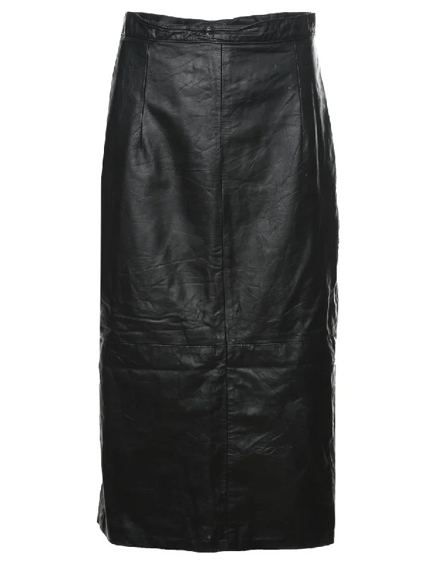 versatile coatBlack Leather Skirt - S