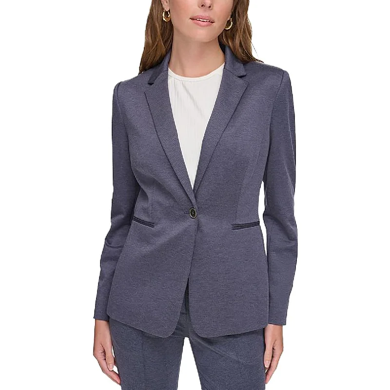 sporty outerwearWomens Heathered Workwear One-Button Blazer