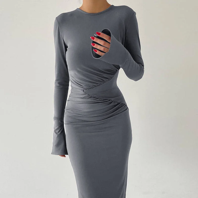 casual dressFashion Slim Fit Waist-controlled Slimming Slim Fit Dress Women