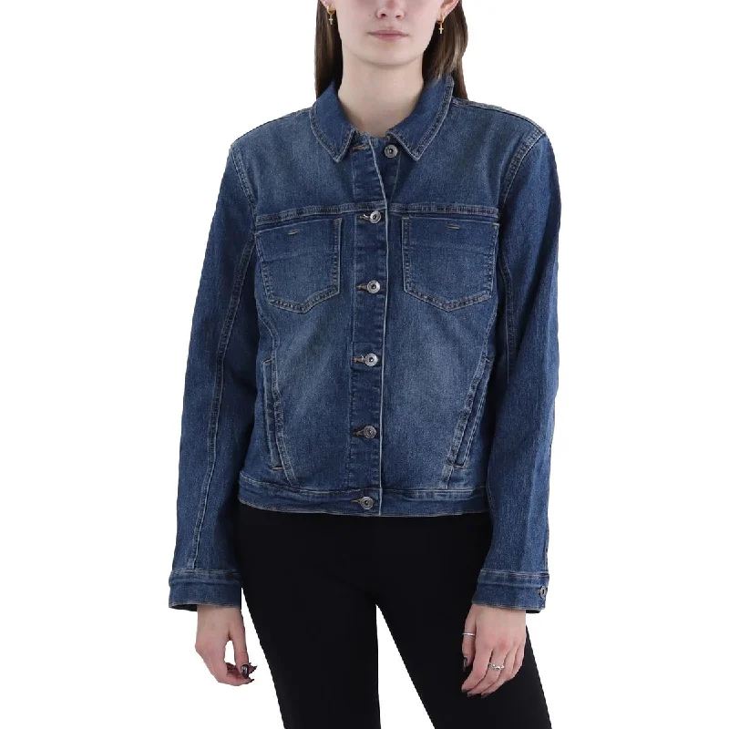 comfortable outerwearWomens Trucker Utility Denim Jacket