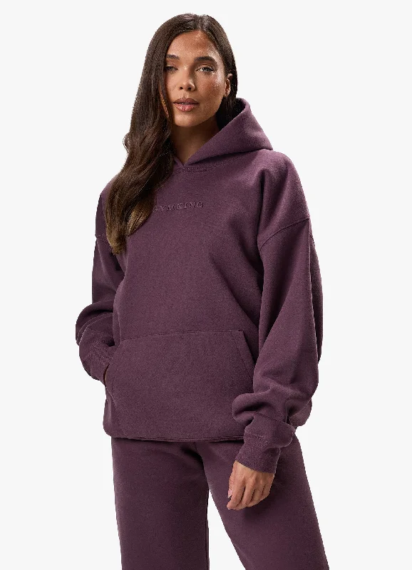 slim fit workout hoodieGym King Luxe Hood - Deep Plum