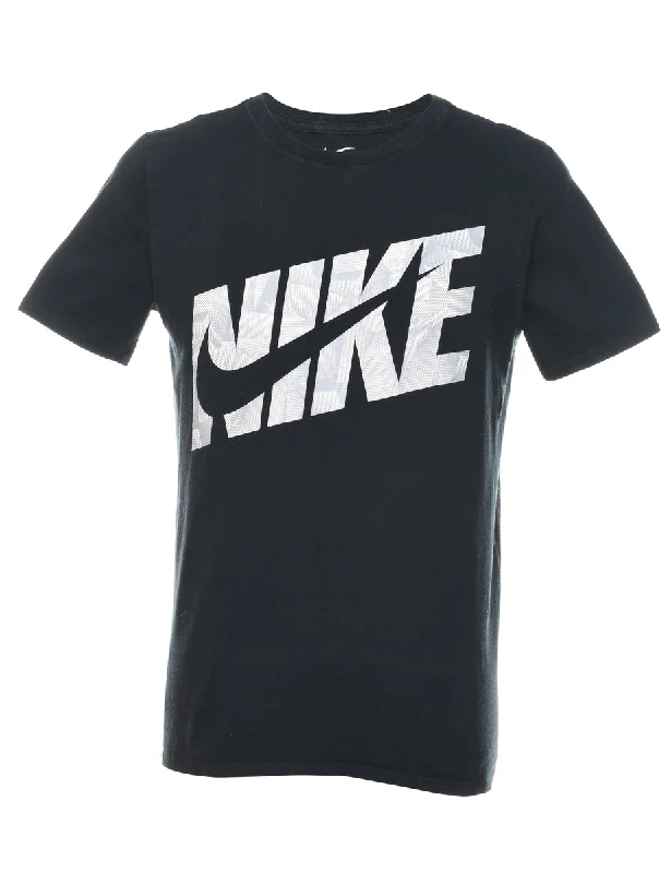 breathable jacketNike Black & White Printed T-shirt - M