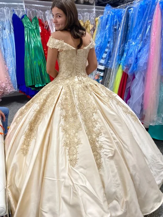 wrap-around dressStunning Off The Shoulder Ball Gown,Sweet 16 Dress Y6978