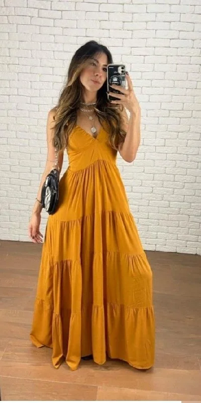 chic wrap dressCharming A-line V Neck Prom Dress,Summer Maxi Dress Y7111