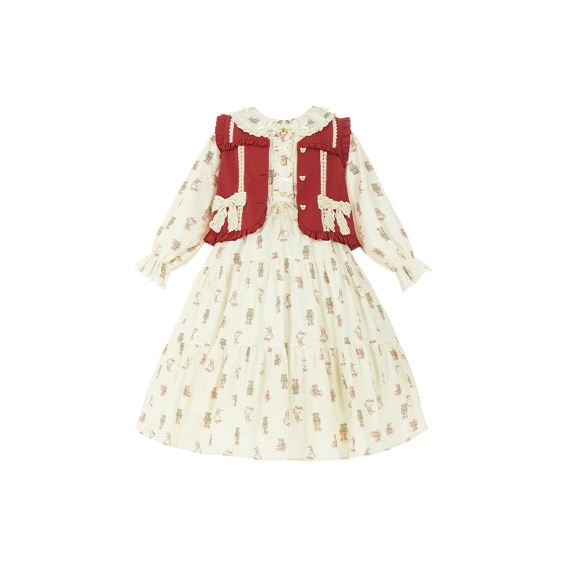 boho dress(Buyforme)With Puji~PH-Style 3-tiered Lolita OP and Vest