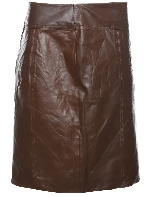 winter coatA-Line Leather Skirt - M