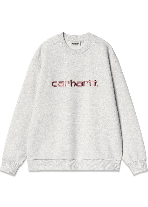 luxury fitness sweatshirtW Carhartt Sweat - Ash Heather / Dusty Rose