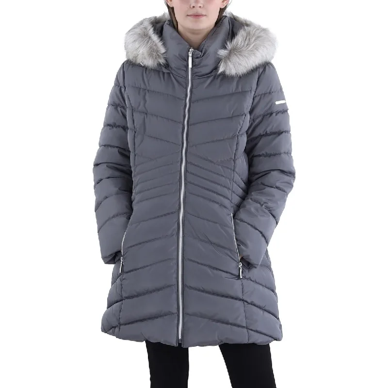 soft coatWomens Quilted Hooded Puffer Jacket