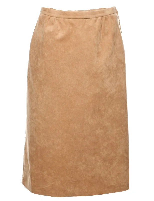 insulated winter jacketBrown Suede Knee Length Skirt - S