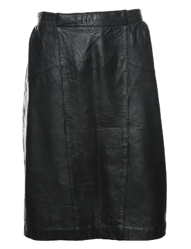 casual coatBlack Leather Skirt - M