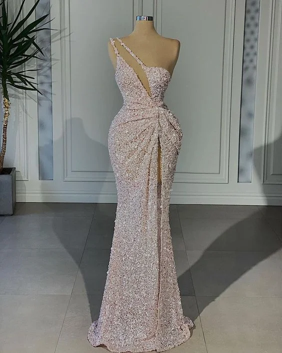 elegant maxi dressElegant Mermaid Evening Dress With High Split Y6663