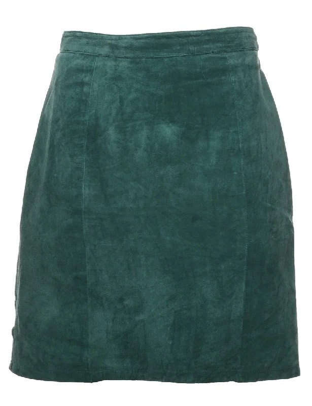 slim fit coatDark Green Suede A-line Skirt - S