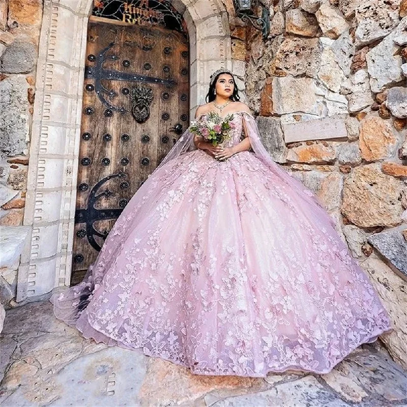 comfy dressLilac Quinceanera Dresses Ball Gown Off The Shoulder Appliques Lace Sweet 16 Dresses 15 Años Mexican