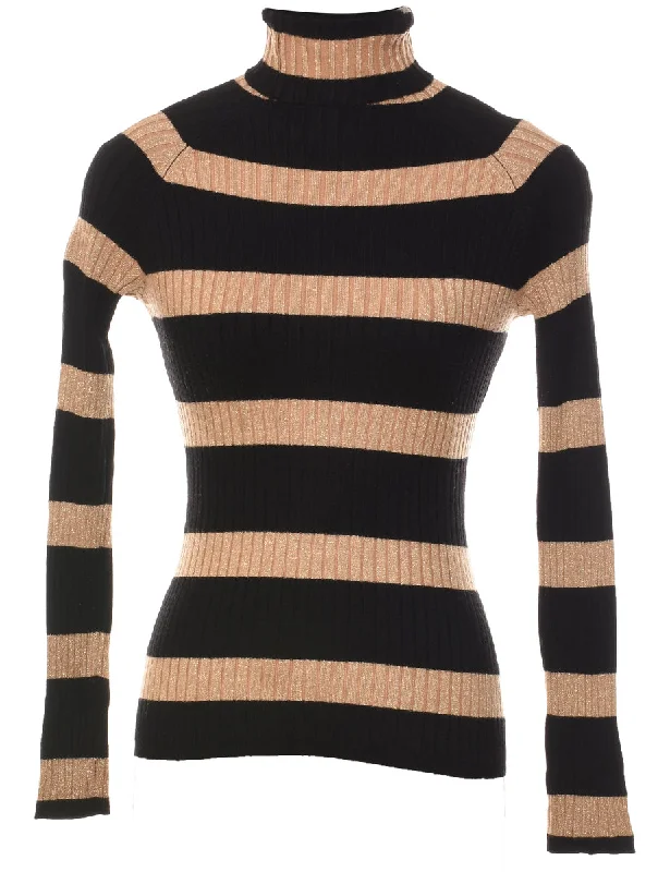 tailored blazer coatStriped Turtleneck Jumper - S