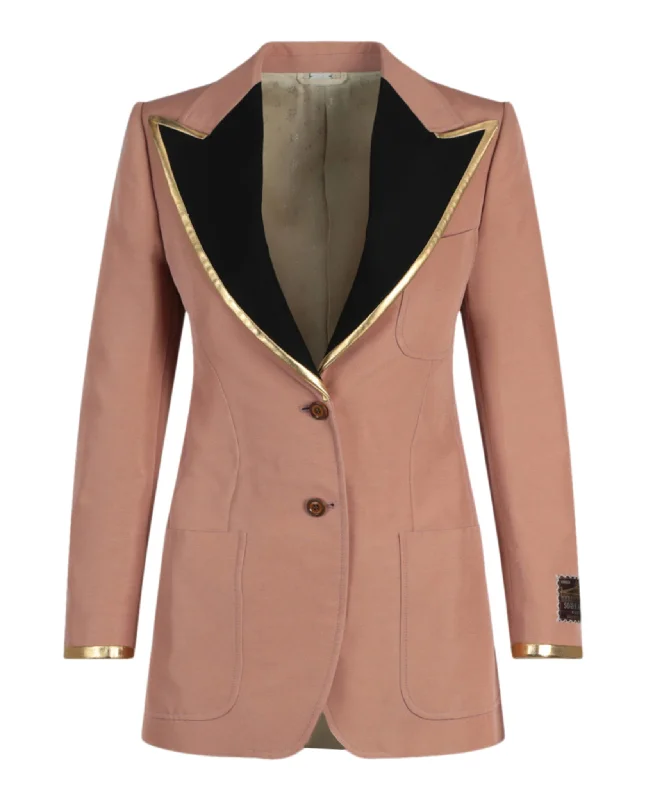 wool coatGucci Womens Peaked Lapel Blazer