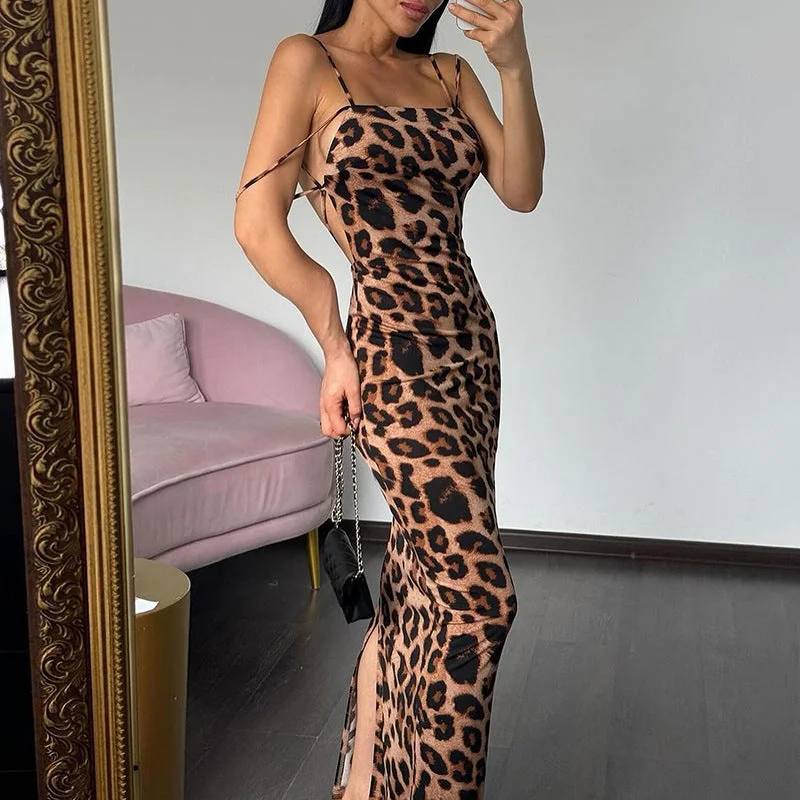 comfy maxi dressBackless High Waist Slim Fit Dress