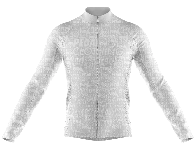 cool workout sweatshirtPedal Clothing White Long Sleeve Cycling Jersey