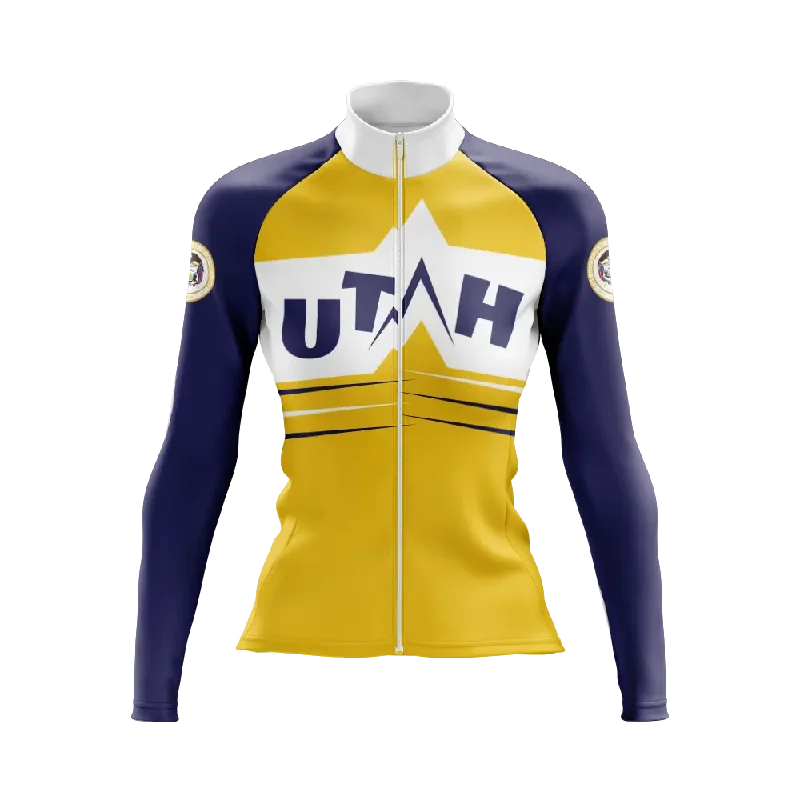 trendy gym wear hoodieWomen's Utah Long Sleeve Cycling Jersey