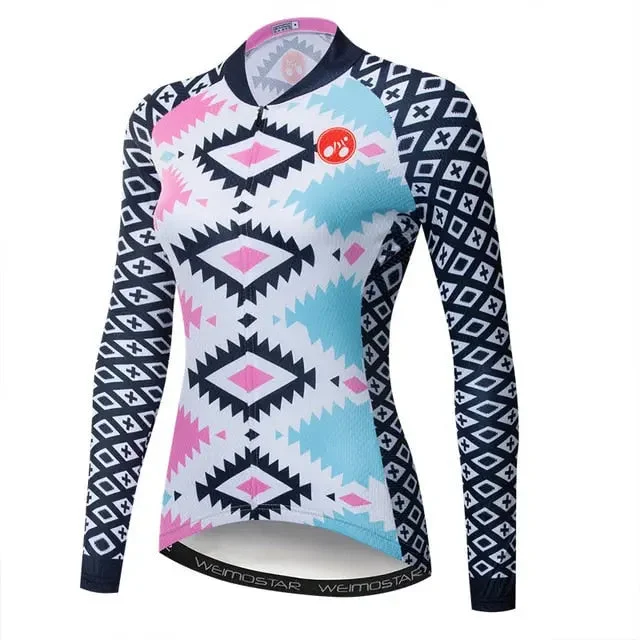 long-sleeve athletic hoodieVelo Rider Women's Long Sleeve Cycling Jersey