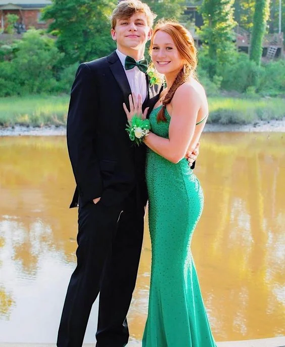 flowy maxi dressCharming Emerald Green Mermaid Prom Dress,Emerald Green Evening Dress Y6481