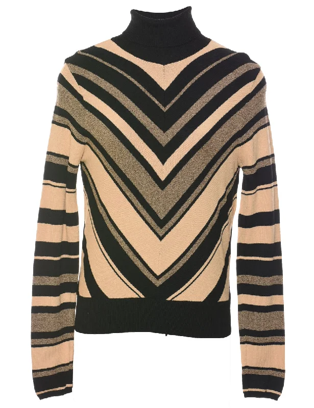 vintage coatChevron Turtleneck Jumper - S