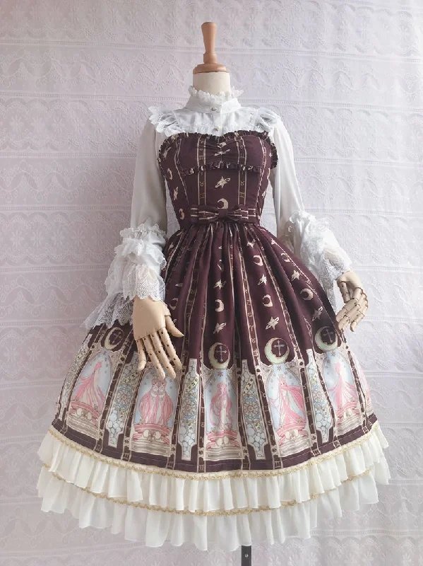 ashionable dressYilia ~ Constellation Printing Chiffon Lolita JSK Dress