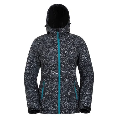 padded coatMountain Warehouse Womens/Ladies Exodus Animal Print Water Resistant Soft Shell Jacket