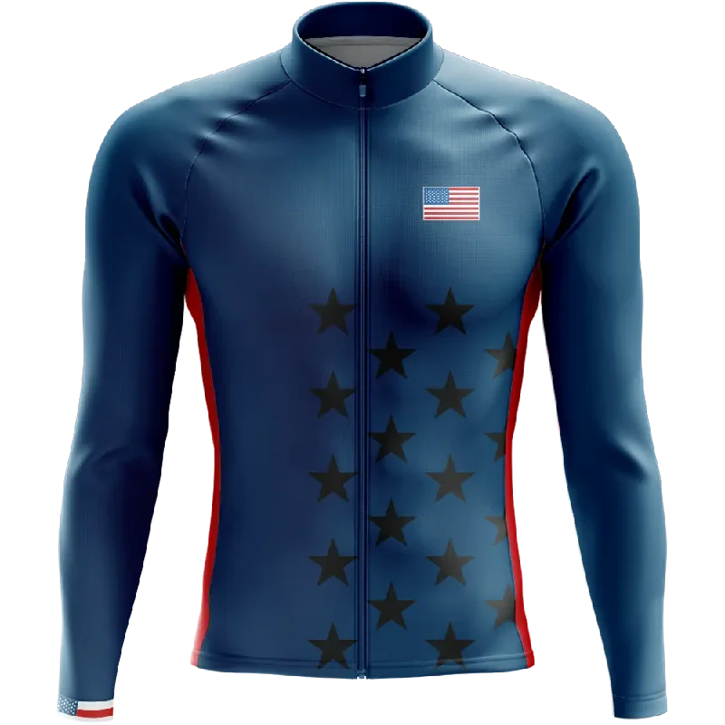 loose fit sports sweatshirtUSA Elite Long Sleeve Cycling Jersey