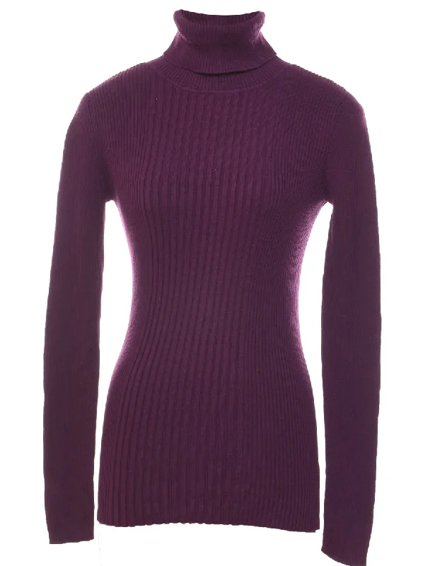 functional coatPlum Turtleneck Jumper - M