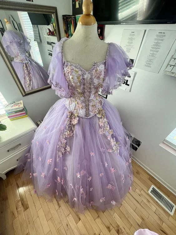 midi dressVintage Purple Quinceanera Dress Ball Gown,Sweet 16 Dress Y6756