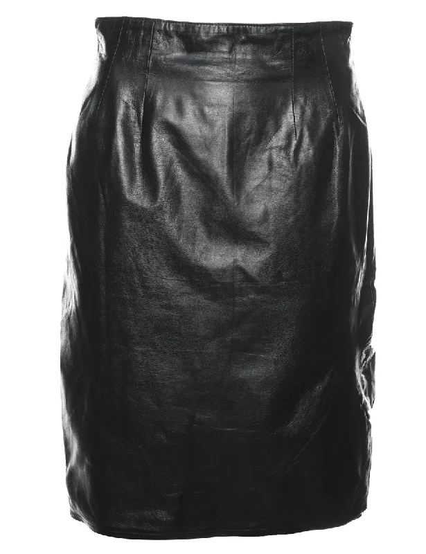 trendy bomber coatPencil Shape Leather Skirt - S