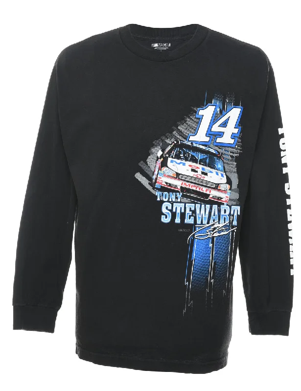 insulated coatBlack & Blue #14 NASCAR Design Tony Stewart T-Shirt - L