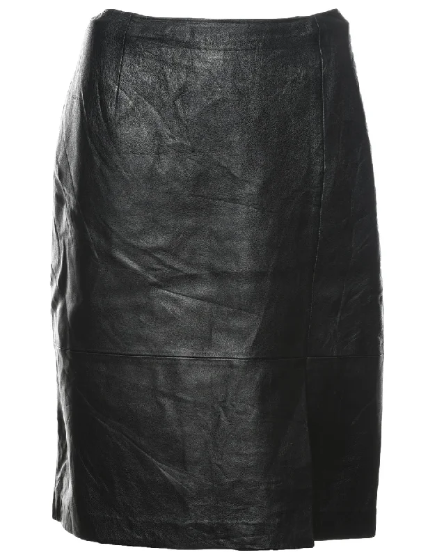 contemporary coatA-Line Leather Skirt - L