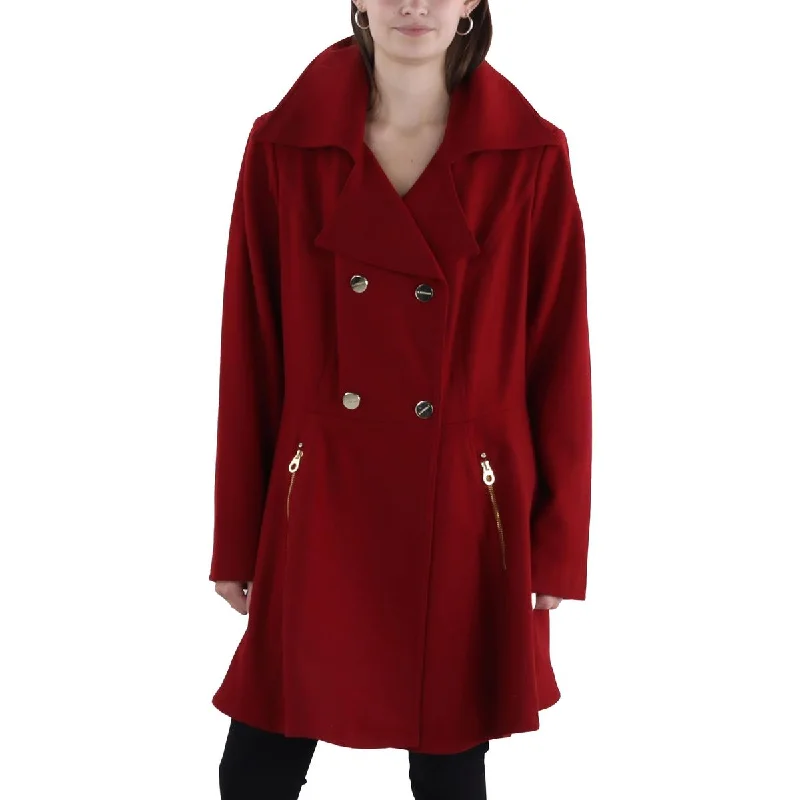 everyday winter coatPlus Womens Wool Blend Long Pea Coat