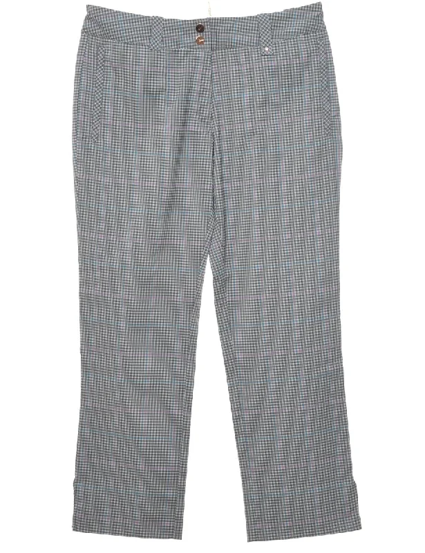 casual utility jacketNike Checked Blue & Grey Cropped Golf Trousers - W32 L28