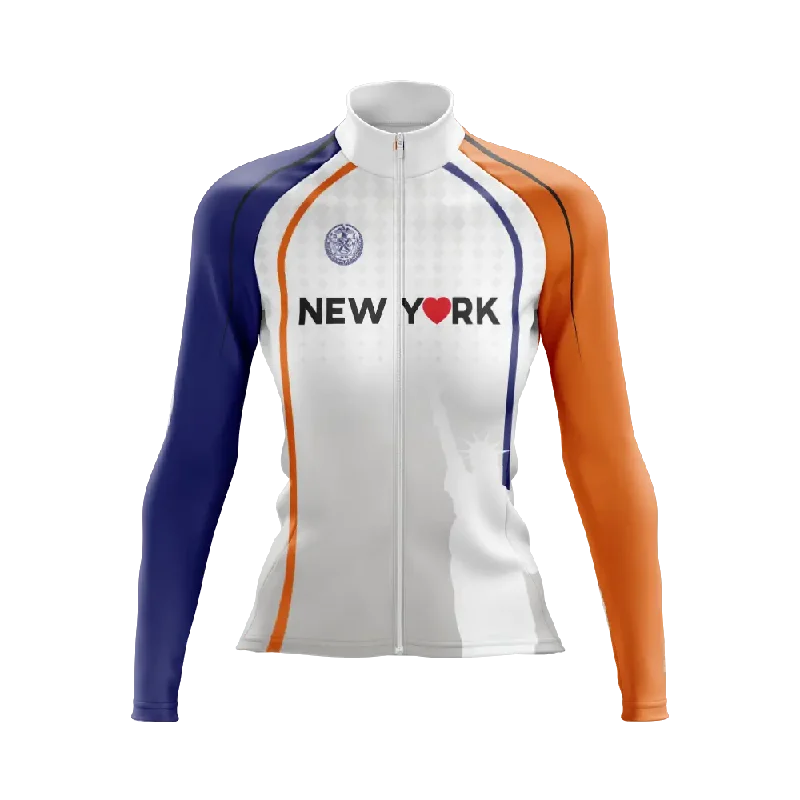 loose fit athletic hoodieWomen's New York Long Sleeve Cycling Jersey