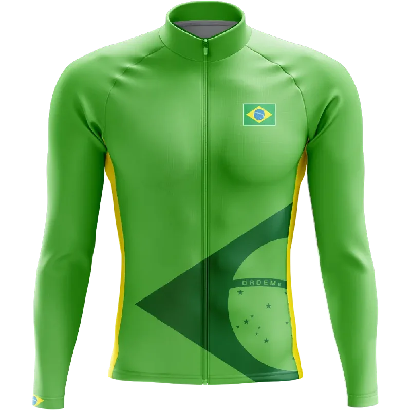 luxury fitness sweatshirtBrazil Elite Long Sleeve Cycling Jersey