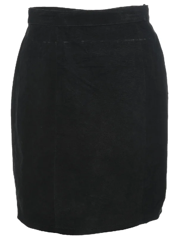 stylish peacoatPencil Shape Suede Skirt - M